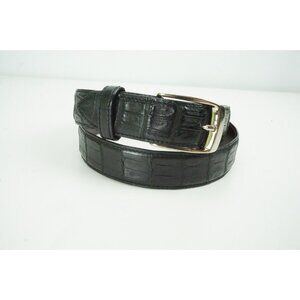 Tardini Genuine Caiman Crocodile Made in Italy Black Belt Sz 30